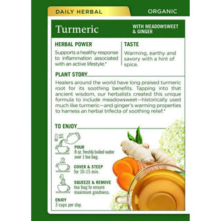 Turmeric & Ginger with Meadowsweet Tea by Traditional Medicinals