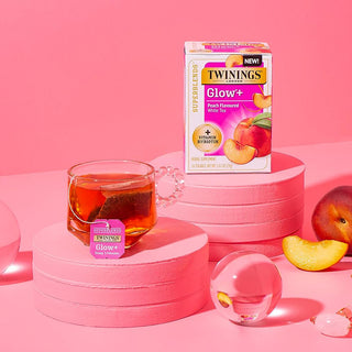 Glow+ Vitamin B7/Biotin Peach Flavored White Tea by Twinings