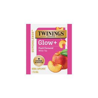 Glow+ Vitamin B7/Biotin Peach Flavored White Tea by Twinings