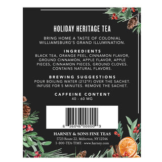Williamsburg Holiday Heritage Tea, Tin of 20 Sachets by Harney & Sons Fine Teas