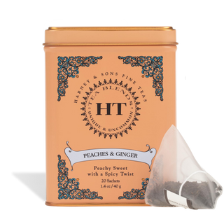 Peaches & Ginger, HT Tin of 20 Sachets by Harney & Sons Fine Teas