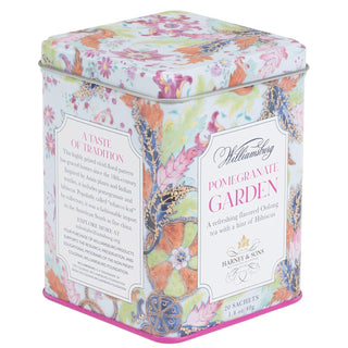 Williamsburg Pomegranate Garden, Tin of 20 Sachets by Harney & Sons Fine Teas