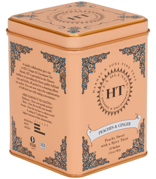 Peaches & Ginger, HT Tin of 20 Sachets by Harney & Sons Fine Teas