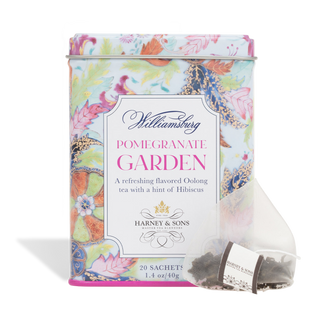 Williamsburg Pomegranate Garden, Tin of 20 Sachets by Harney & Sons Fine Teas