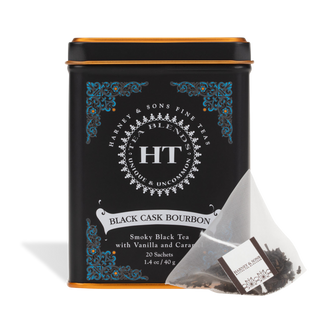 Black Cask Bourbon, HT Tin of 20 Sachets by Harney & Sons Fine Teas