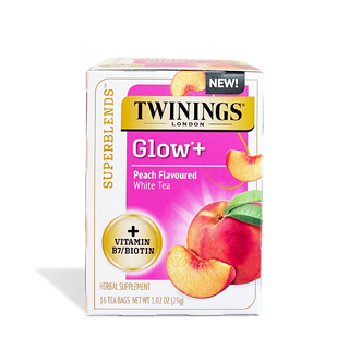 Glow+ Vitamin B7/Biotin Peach Flavored White Tea